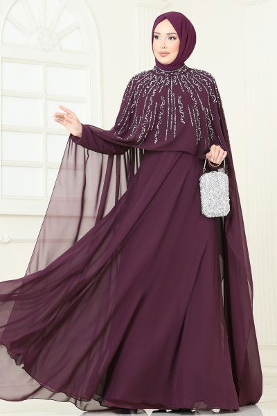 L.P.N. - Evening Dress 6295LPN858-MS Damson