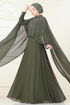 Evening Dress 6295LPN858-MS Khaki - Thumbnail