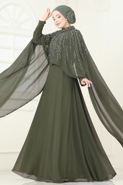 L.P.N. - Evening Dress 6295LPN858-MS Khaki
