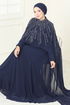 Evening Dress 6295LPN858-MS Navy Blue - Thumbnail