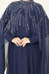 Evening Dress 6295LPN858-MS Navy Blue - Thumbnail