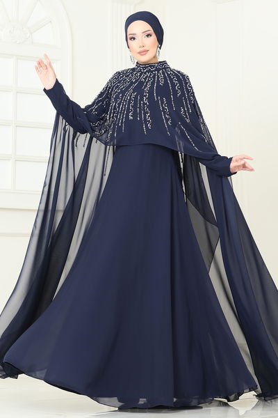 L.P.N. - فستان سهرة كحلي 6295LPN858-MS - 396146