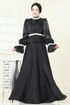 فستان سهرة أسود 6324LPN858-MS - Thumbnail