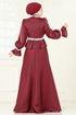Evening Dress 6324LPN858-MS Burgundy - Thumbnail