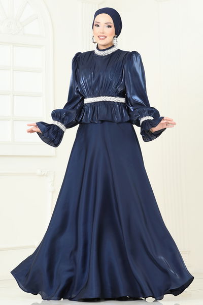 L.P.N. - Evening Dress 6324LPN858-MS Navy Blue - 396378
