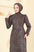 Evening Dress 6539YG95-MS Bitter Brown - Thumbnail