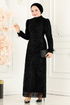 Evening Dress 6539YG95-MS Black - Thumbnail