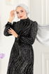 Evening Dress 6539YG95-MS Black & Silver - Thumbnail