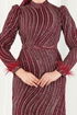 Evening Dress 6539YG95-MS Burgundy - Thumbnail