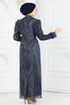 Evening Dress 6539YG95-MS Navy Blue - Thumbnail
