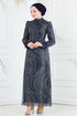 Evening Dress 6539YG95-MS Navy Blue - Thumbnail