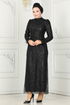 Evening Dress 6589YG95-MS Black - Thumbnail