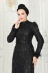Evening Dress 6589YG95-MS Black - Thumbnail