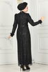 Evening Dress 6589YG95-MS Black - Thumbnail