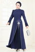 Evening Dress 6617YG95-MS Navy Blue - Thumbnail