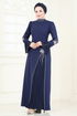 Evening Dress 6617YG95-MS Navy Blue - Thumbnail