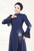 Evening Dress 6617YG95-MS Navy Blue - Thumbnail