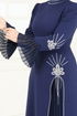 Evening Dress 6617YG95-MS Navy Blue - Thumbnail