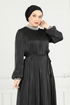 فستان سهرة أسود 6622YG95-MS - Thumbnail