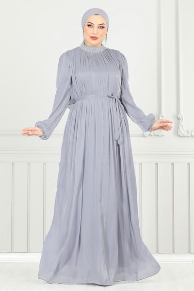 Y.G.S. - Evening Dress 6622YG95-MS Gray - 359254