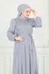 فستان سهرة رمادي 6622YG95-MS - Thumbnail