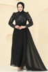 Evening Dress 6625YG95-MS Black - Thumbnail