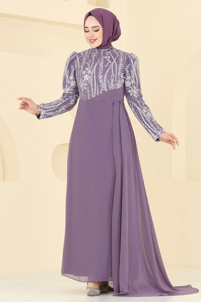 Y.G.S. - Evening Dress 6625YG95-MS Dark Lilac - 359360