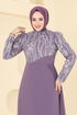 Evening Dress 6625YG95-MS Dark Lilac - Thumbnail