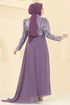 Evening Dress 6625YG95-MS Dark Lilac - Thumbnail