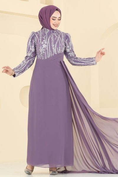 Y.G.S. - Evening Dress 6625YG95-MS Dark Lilac - 359364