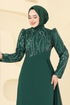 Evening Dress 6625YG95-MS Emerald - Thumbnail