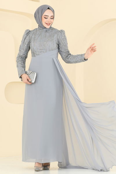 Y.G.S. - Evening Dress 6625YG95-MS Gray - 359380