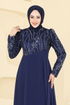 Evening Dress 6625YG95-MS Navy Blue - Thumbnail