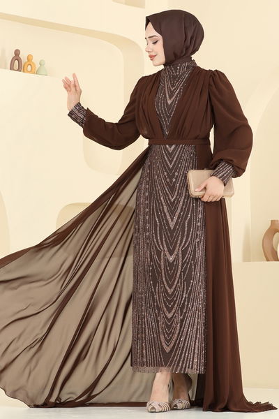Y.G.S. - Evening Dress 6630YG95-MS Brown - 359437