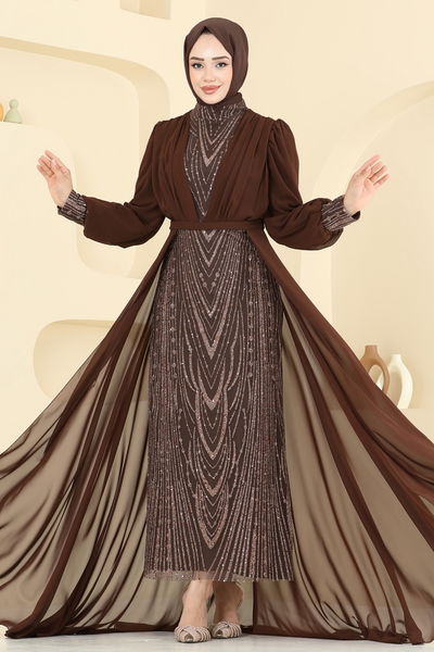 Y.G.S. - Evening Dress 6630YG95-MS Brown - 359438