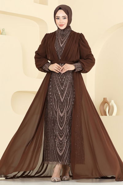 Y.G.S. - Evening Dress 6630YG95-MS Brown - 359439