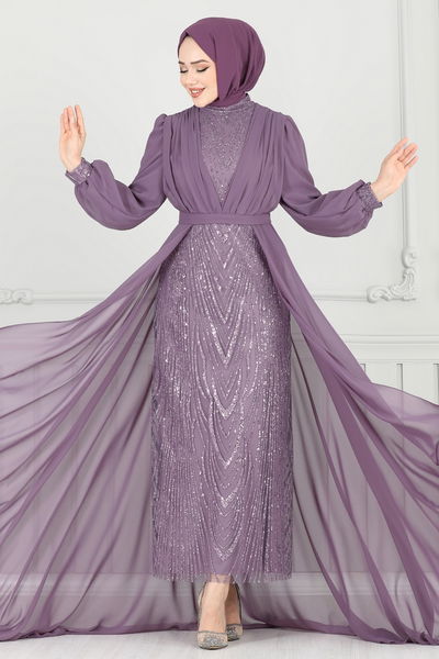 Y.G.S. - Evening Dress 6630YG95-MS Dark Lilac - 359416