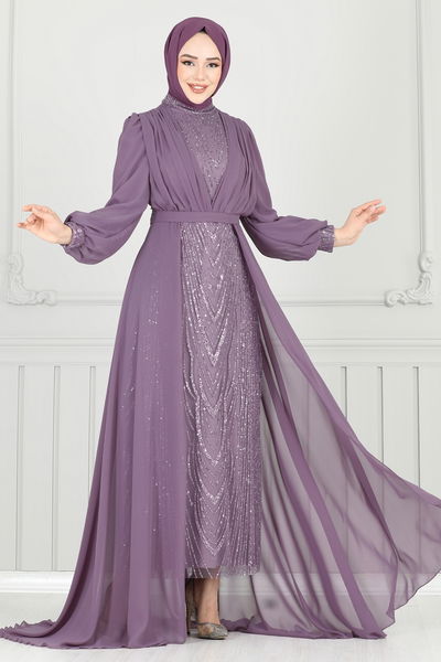 Y.G.S. - Evening Dress 6630YG95-MS Dark Lilac - 359418