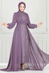 Evening Dress 6630YG95-MS Dark Lilac - Thumbnail