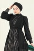 Evening Dress 6631YG95-MS Black - Thumbnail