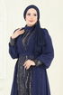 Evening Dress 6631YG95-MS Navy Blue - Thumbnail