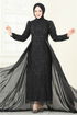 Evening Dress 6632YG95-MS Black - Thumbnail