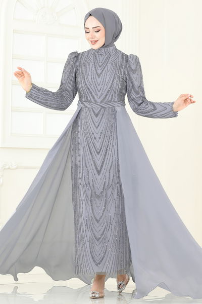 Y.G.S. - Evening Dress 6632YG95-MS Gray - 359277