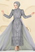 Evening Dress 6632YG95-MS Silver - Thumbnail