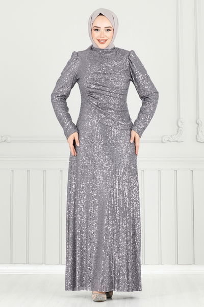 Y.G.S. - Evening Dress 6639YG95-MS Gray - 359401