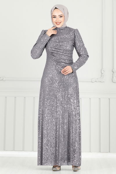 Y.G.S. - Evening Dress 6639YG95-MS Gray - 359402
