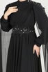 فستان سهرة أسود 6640YG95-MS - Thumbnail