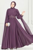 Y.G.S. - Evening Dress 6640YG95-MS Dark Lilac