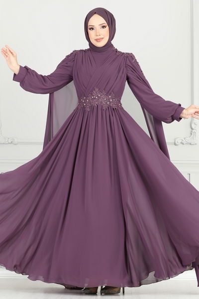 Y.G.S. - Evening Dress 6640YG95-MS Dark Lilac - 359468