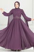 Evening Dress 6640YG95-MS Dark Lilac - Thumbnail